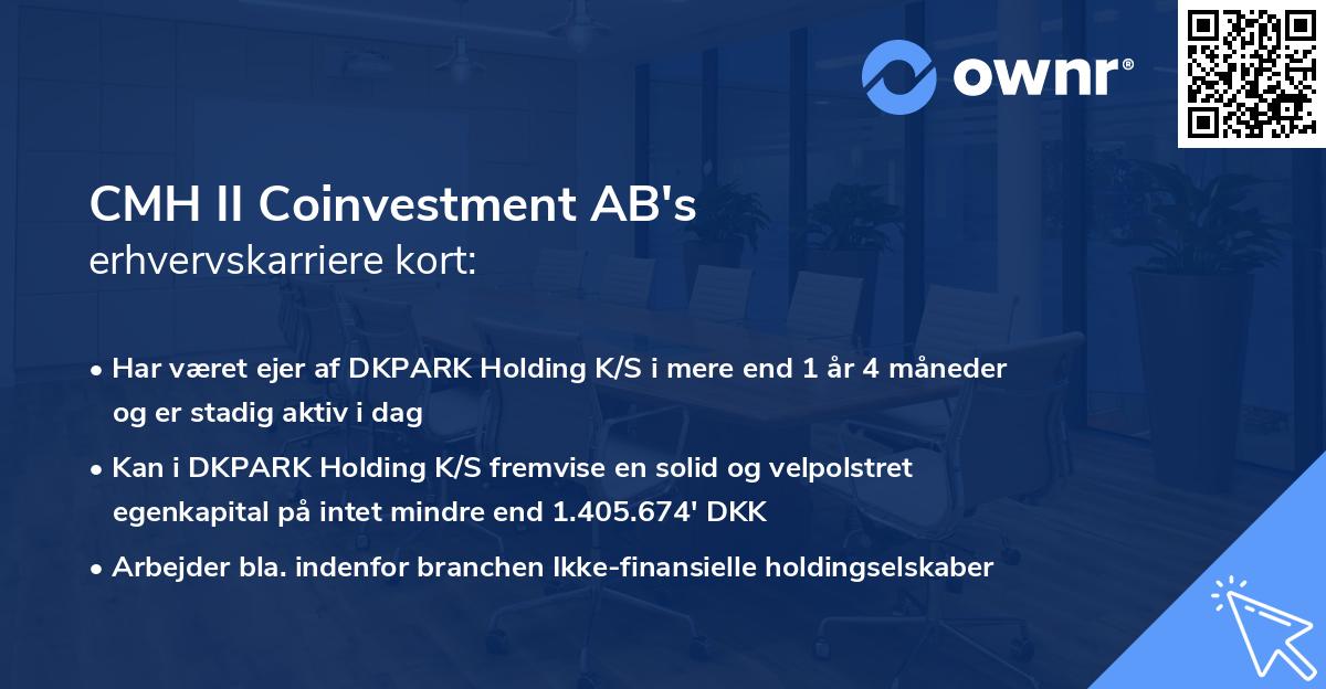 CMH II Coinvestment AB's erhvervskarriere kort