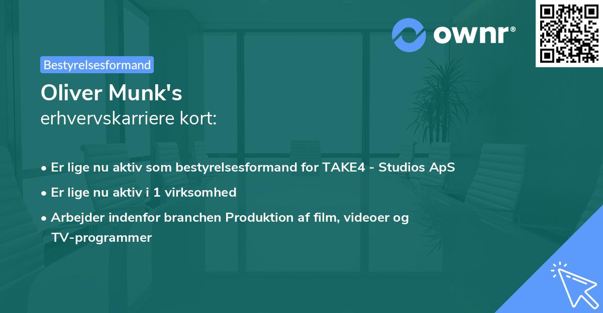Oliver Munk's erhvervskarriere kort