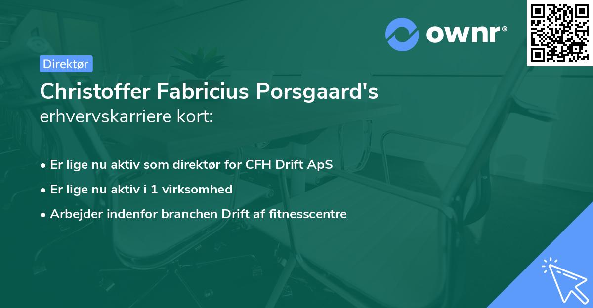 Christoffer Fabricius Porsgaard's erhvervskarriere kort