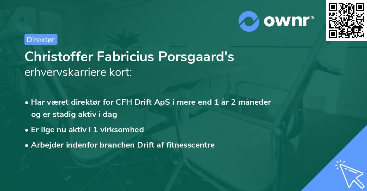 Christoffer Fabricius Porsgaard's erhvervskarriere kort