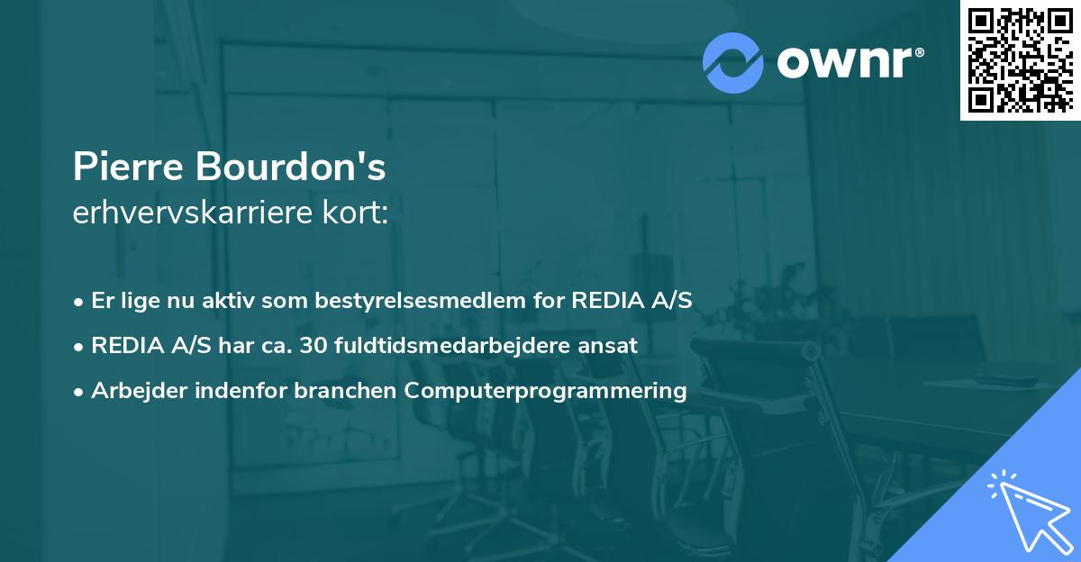 Pierre Bourdon's erhvervskarriere kort
