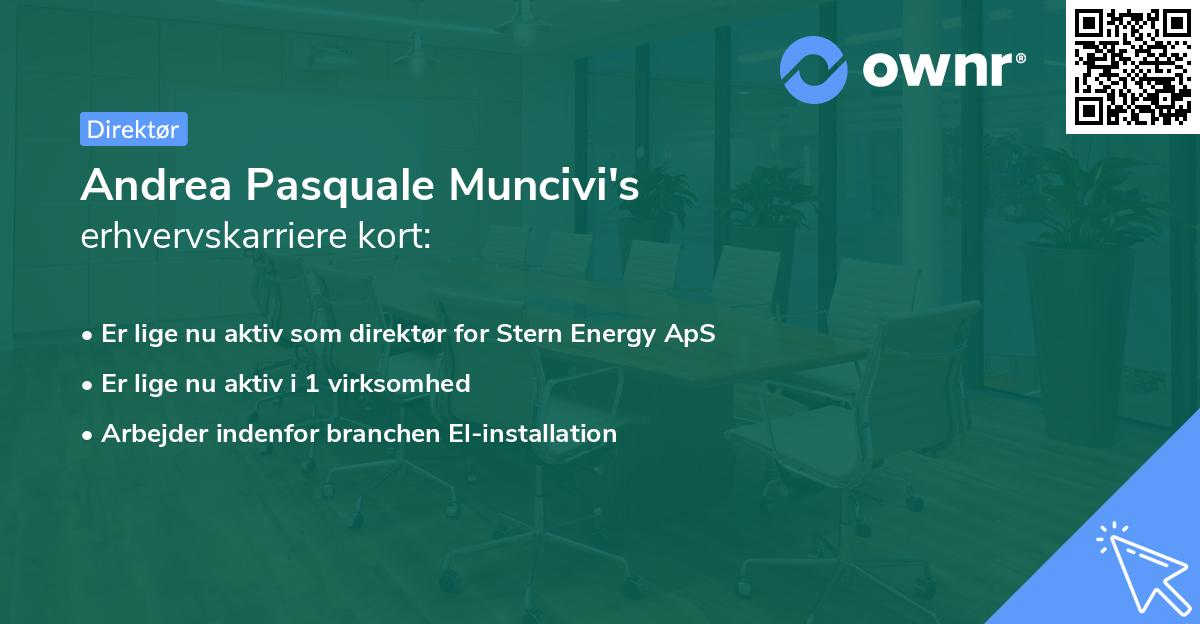 Andrea Pasquale Muncivi's erhvervskarriere kort