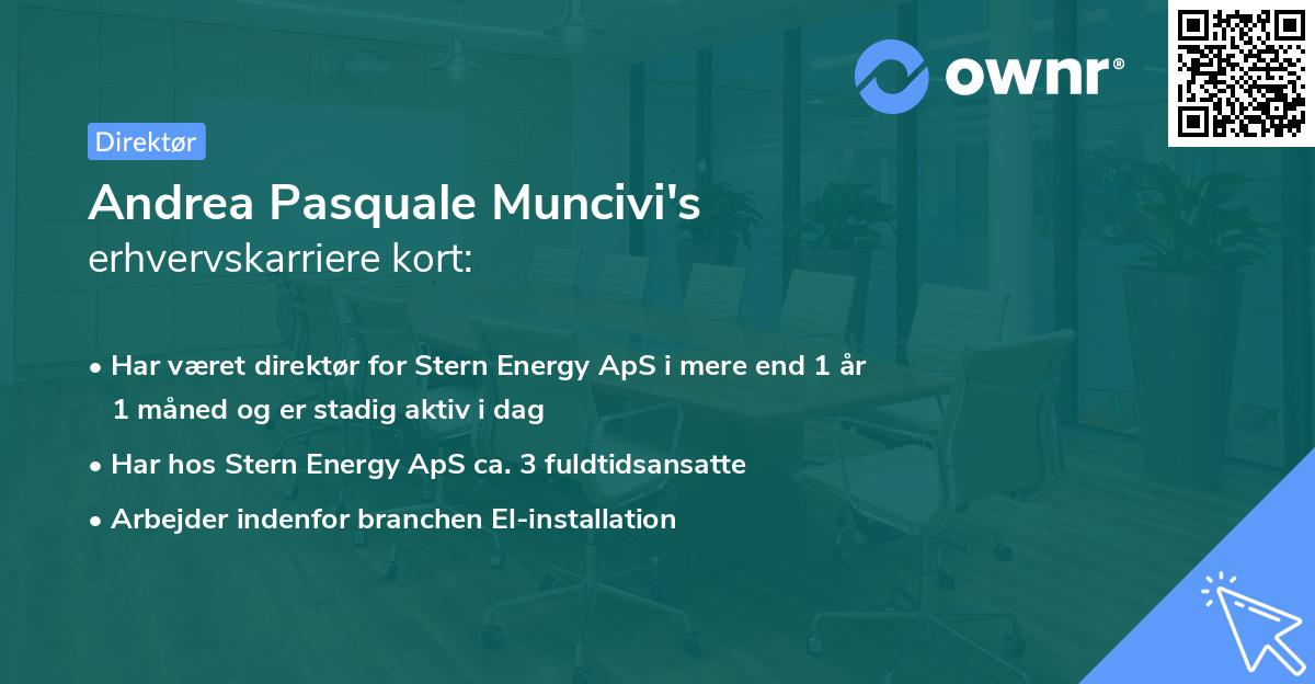 Andrea Pasquale Muncivi's erhvervskarriere kort