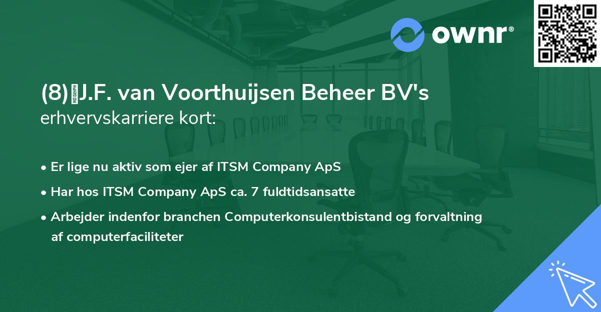 (8)	J.F. van Voorthuijsen Beheer BV's erhvervskarriere kort