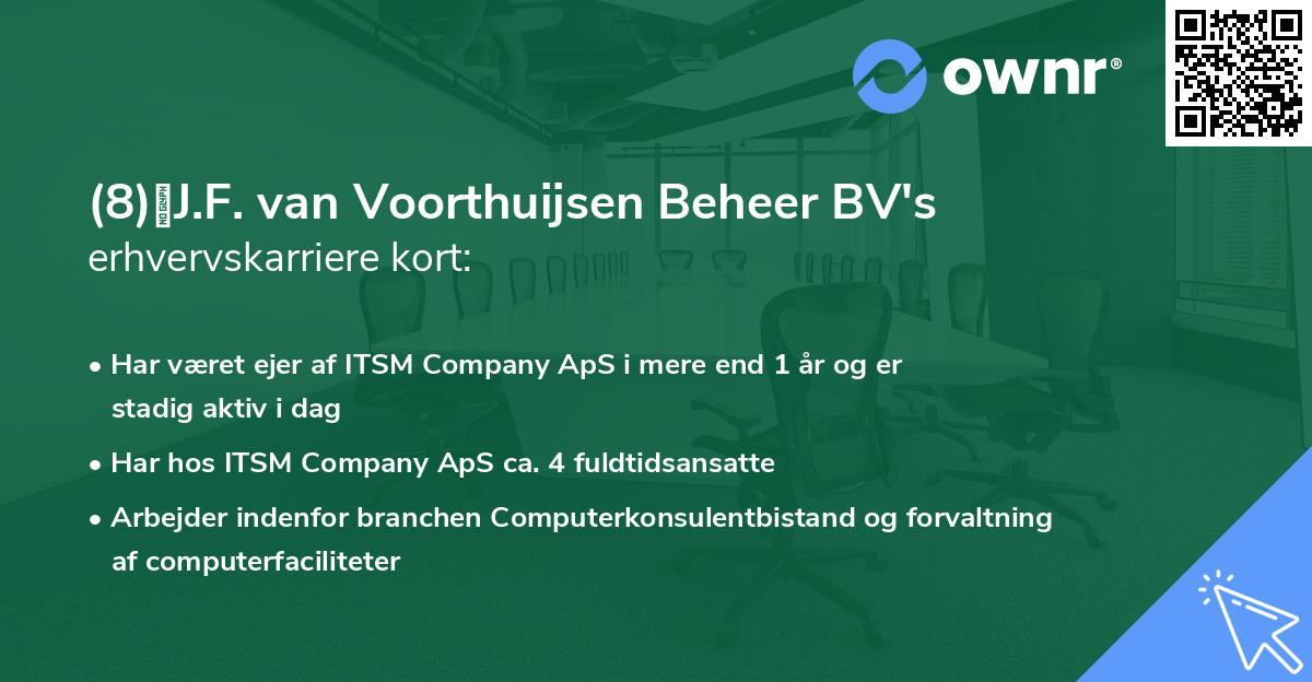(8) J.F. van Voorthuijsen Beheer BV's erhvervskarriere kort