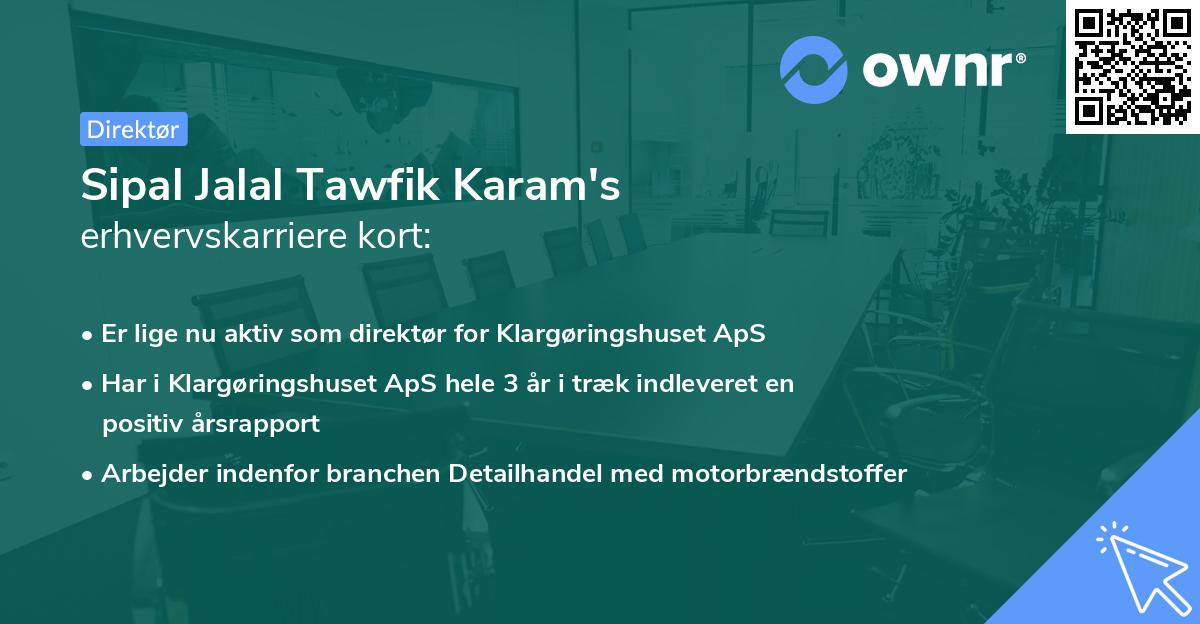 Sipal Jalal Tawfik Karam's erhvervskarriere kort