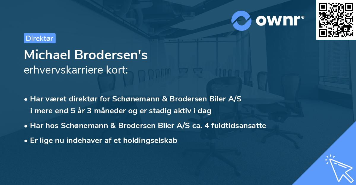 Michael Brodersen's erhvervskarriere kort