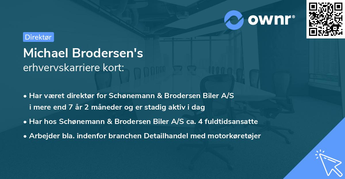 Michael Brodersen's erhvervskarriere kort