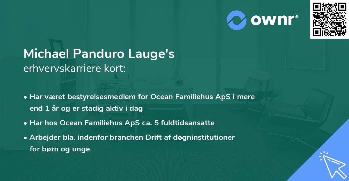 Michael Panduro Lauge's erhvervskarriere kort