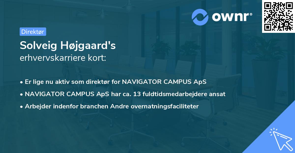 Solveig Højgaard's erhvervskarriere kort