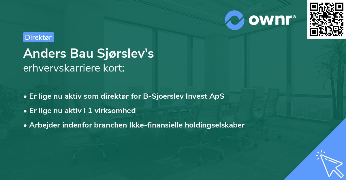 Anders Bau Sjørslev's erhvervskarriere kort
