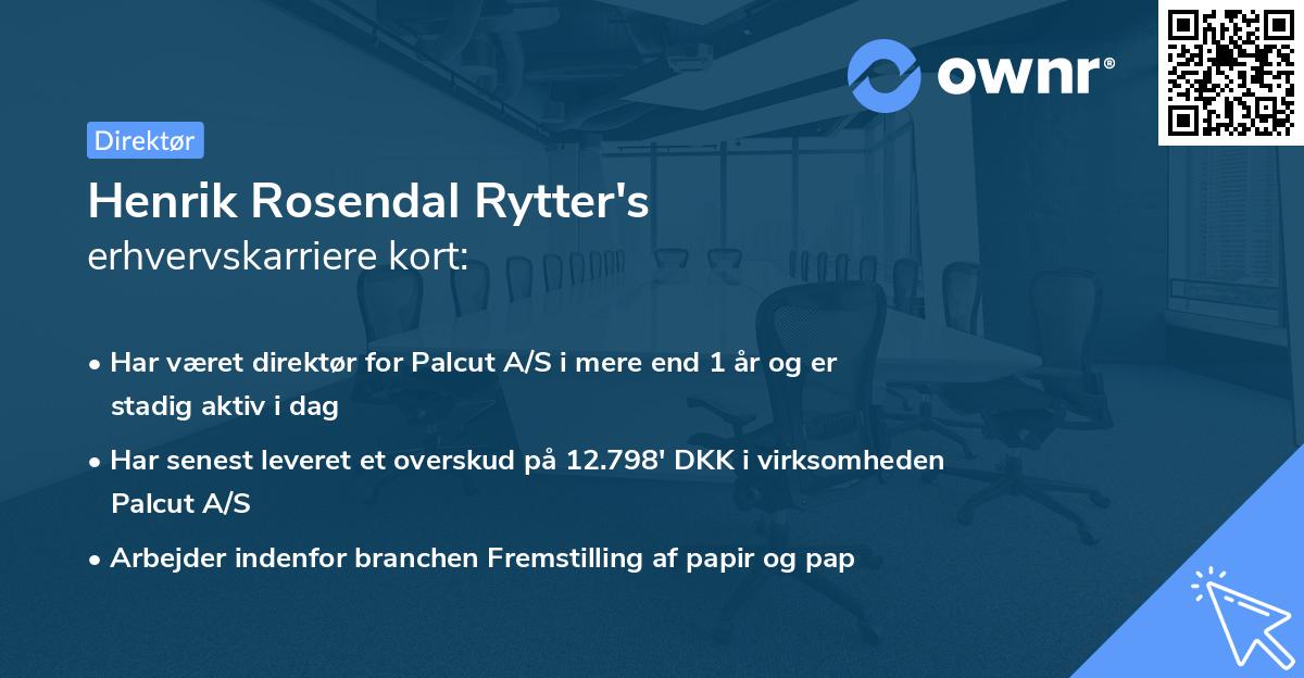 Henrik Rosendal Rytter's erhvervskarriere kort