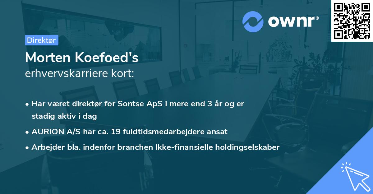 Morten Koefoed's erhvervskarriere kort