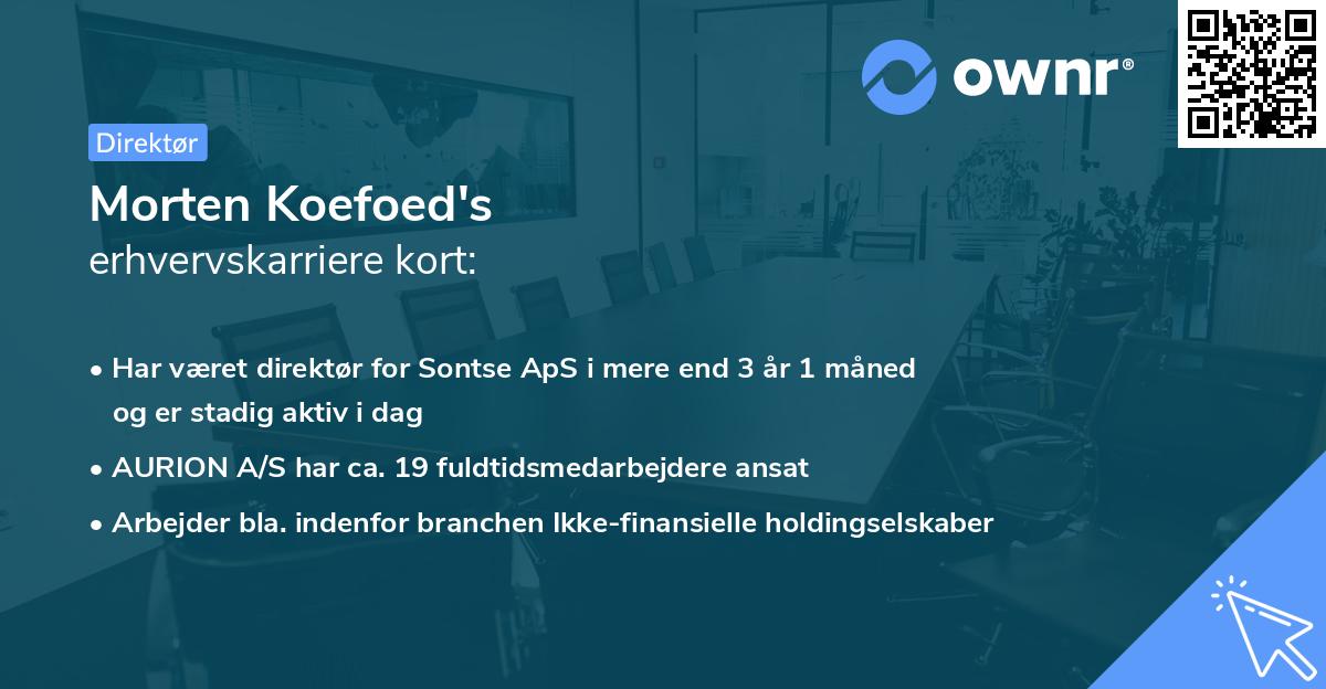 Morten Koefoed's erhvervskarriere kort