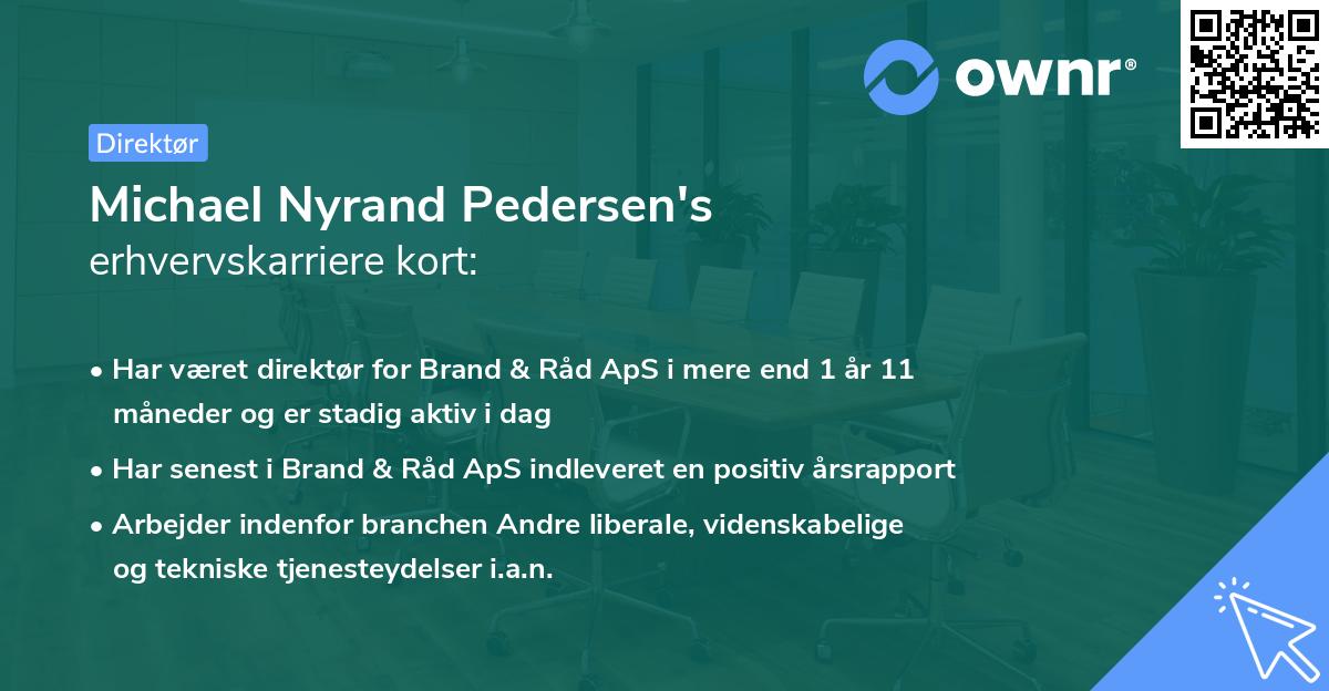 Michael Nyrand Pedersen's erhvervskarriere kort