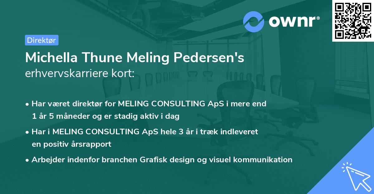 Michella Thune Meling Pedersen's erhvervskarriere kort