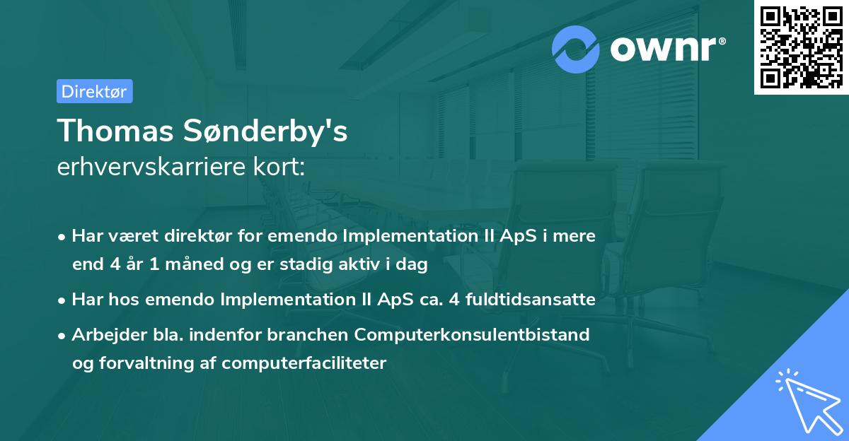Thomas Sønderby's erhvervskarriere kort