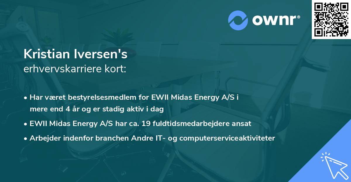 Kristian Iversen's erhvervskarriere kort