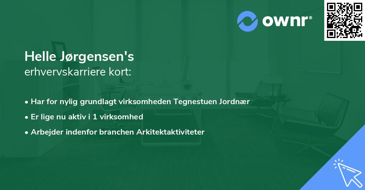 Helle Jørgensen's erhvervskarriere kort