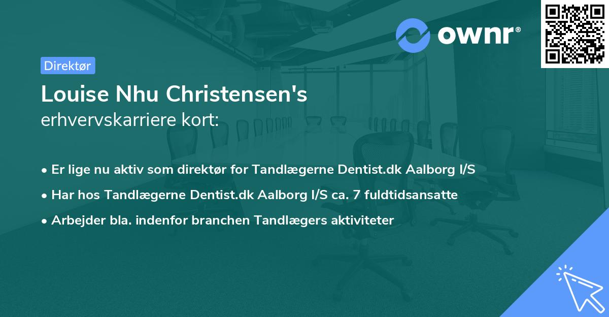 Louise Nhu Christensen's erhvervskarriere kort