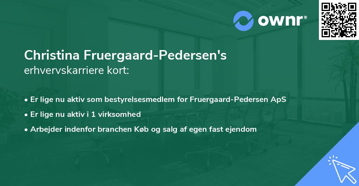Christina Fruergaard-Pedersen's erhvervskarriere kort