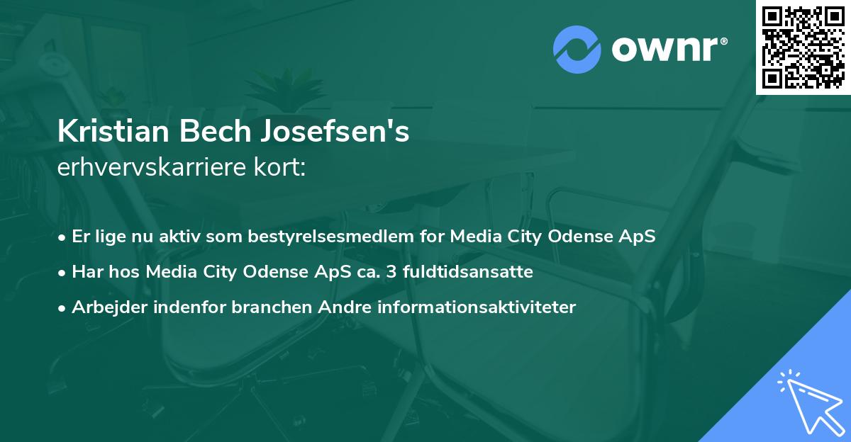 Kristian Bech Josefsen's erhvervskarriere kort
