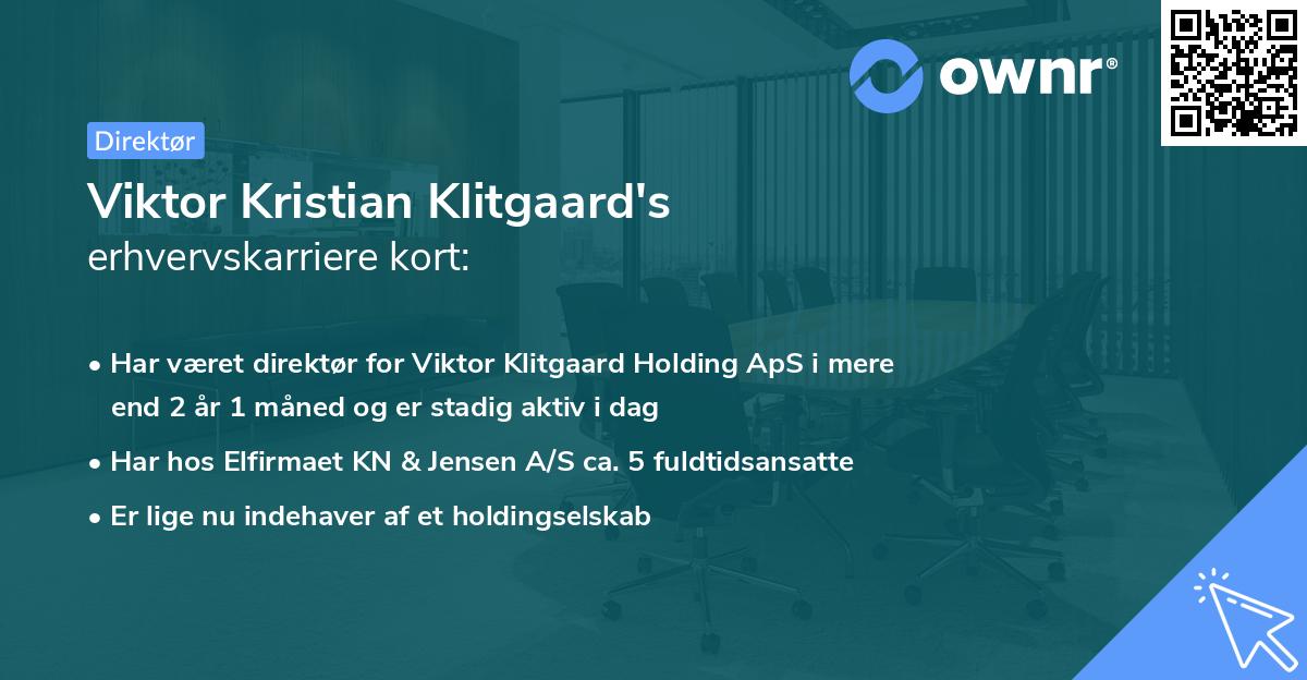 Viktor Kristian Klitgaard's erhvervskarriere kort