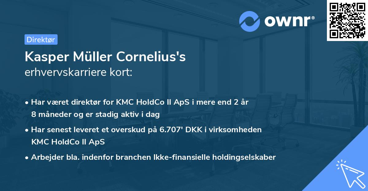 Kasper Müller Cornelius's erhvervskarriere kort