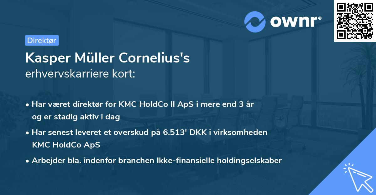 Kasper Müller Cornelius's erhvervskarriere kort