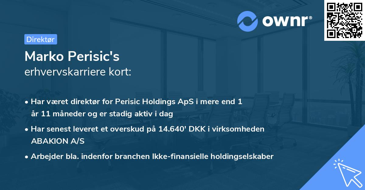 Marko Perisic's erhvervskarriere kort