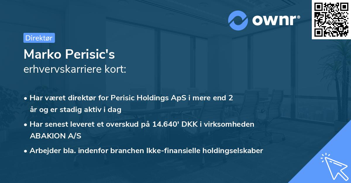 Marko Perisic's erhvervskarriere kort