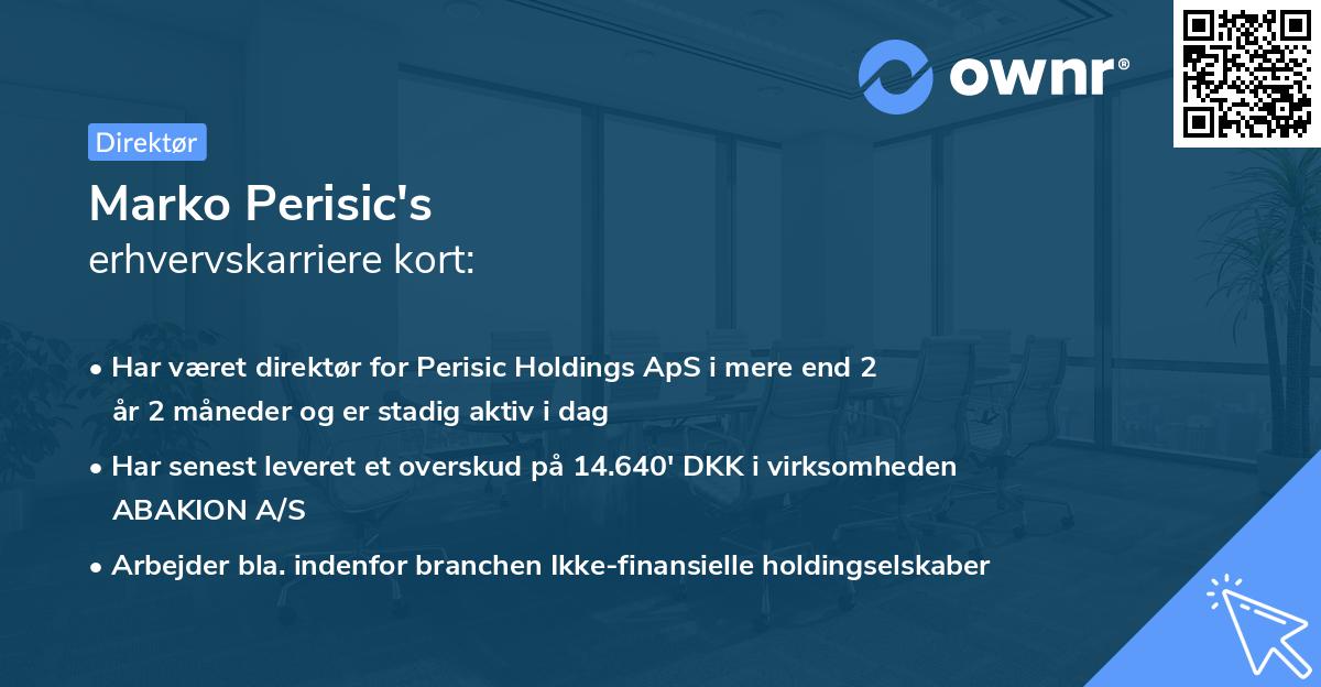 Marko Perisic's erhvervskarriere kort