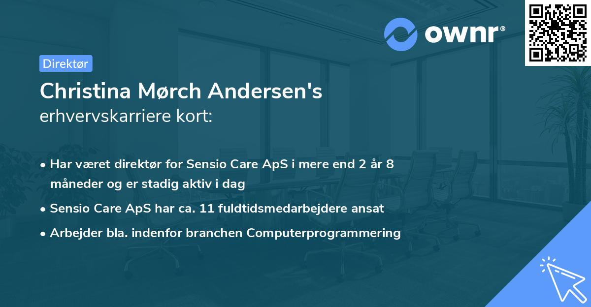 Christina Mørch Andersen's erhvervskarriere kort