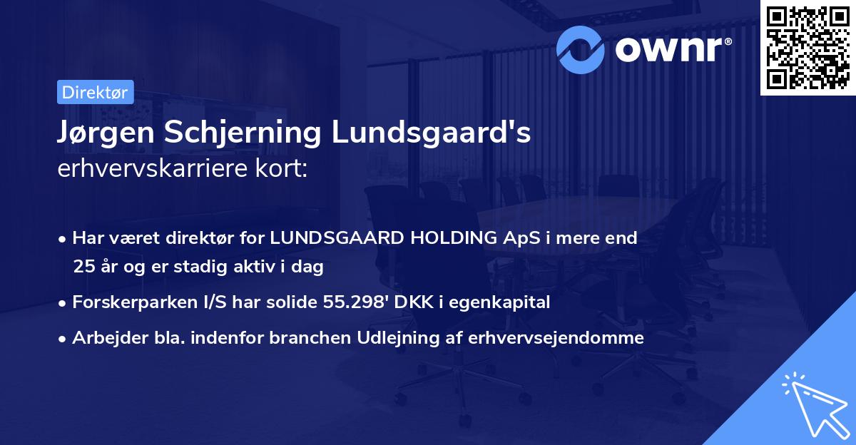 Jørgen Schjerning Lundsgaard's erhvervskarriere kort