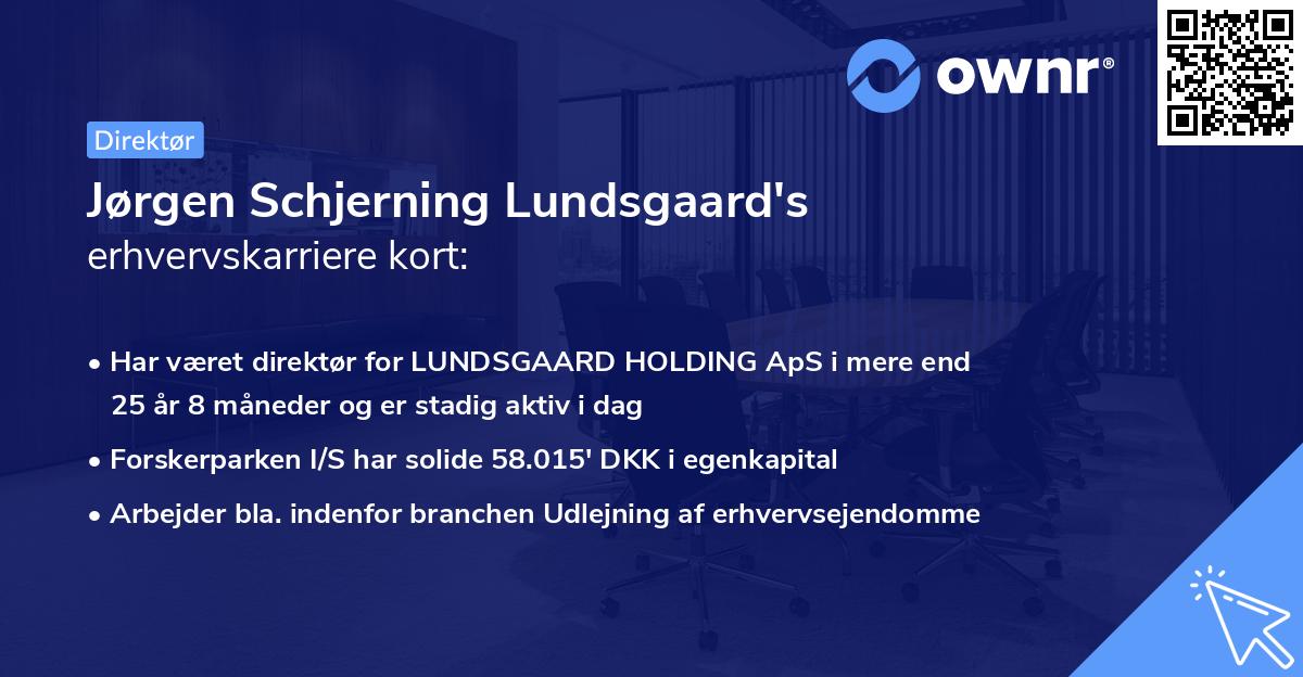 Jørgen Schjerning Lundsgaard's erhvervskarriere kort