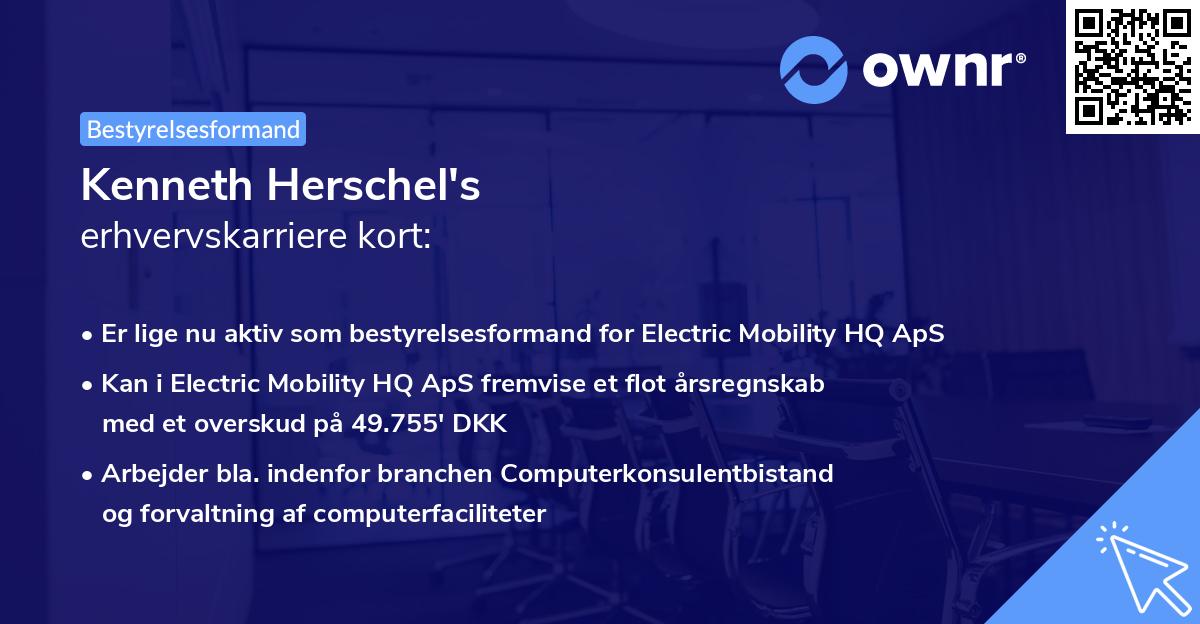Kenneth Herschel's erhvervskarriere kort