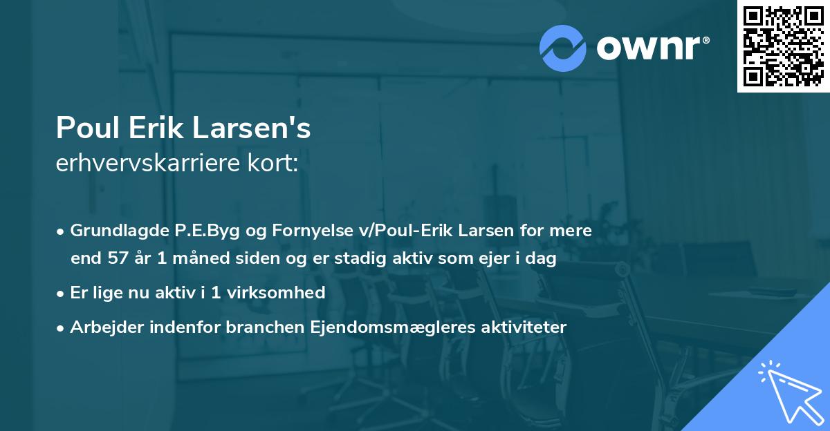 Poul Erik Larsen's erhvervskarriere kort