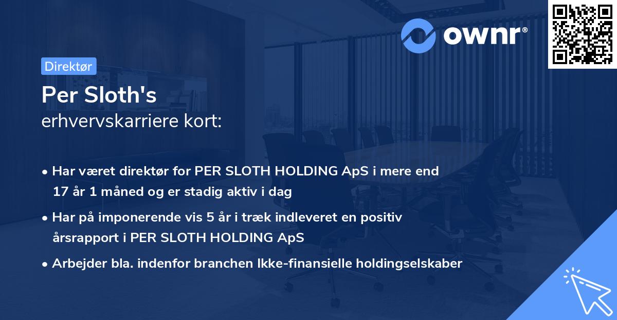 Per Sloth's erhvervskarriere kort