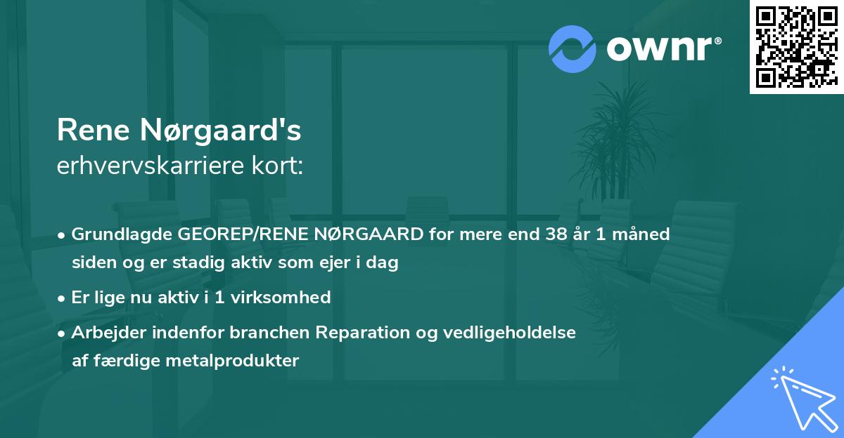 Rene Nørgaard's erhvervskarriere kort