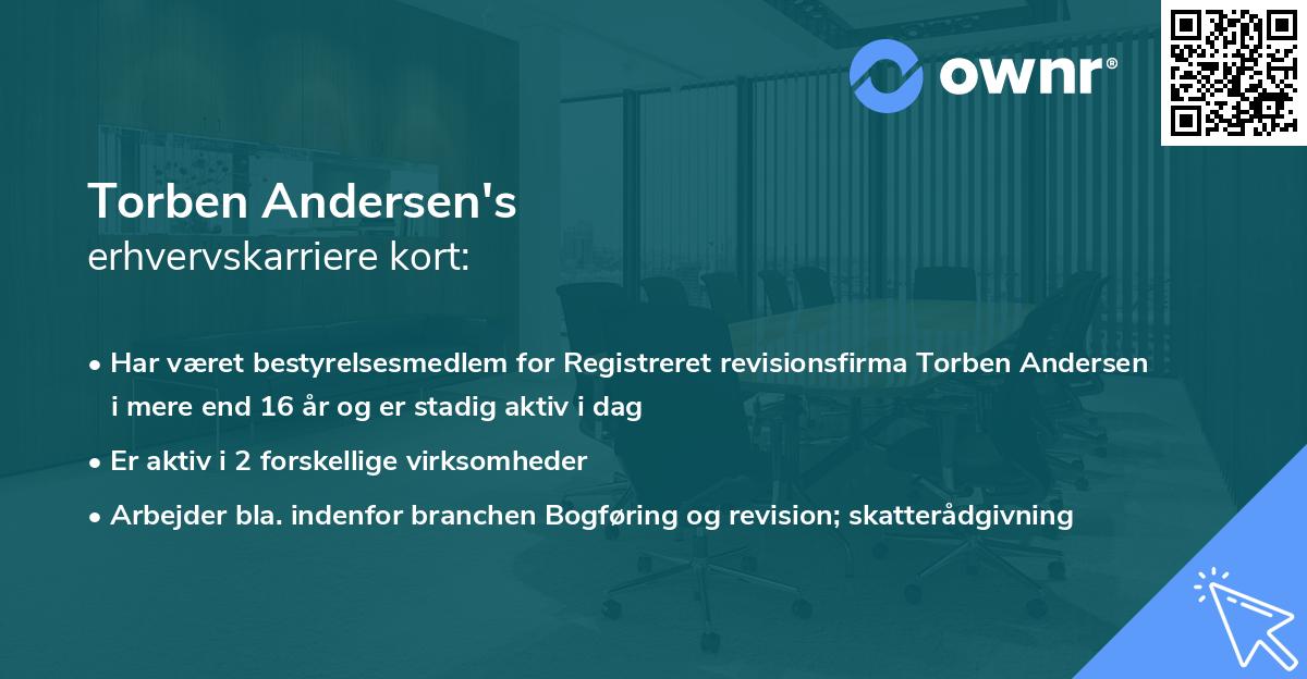 Torben Andersen's erhvervskarriere kort