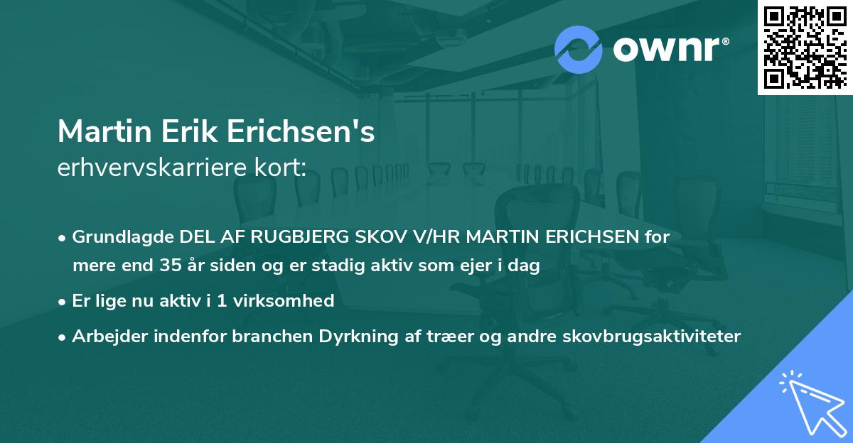 Martin Erik Erichsen's erhvervskarriere kort