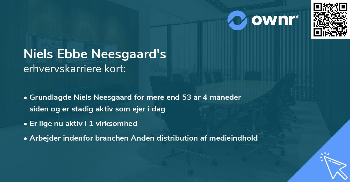 Niels Ebbe Neesgaard's erhvervskarriere kort