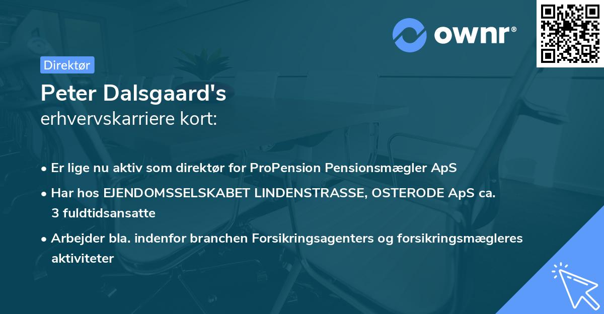 Peter Dalsgaard's erhvervskarriere kort