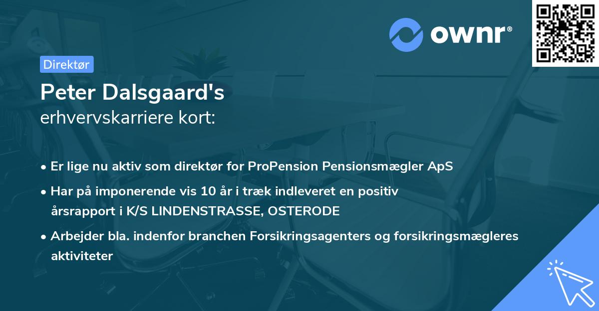 Peter Dalsgaard's erhvervskarriere kort