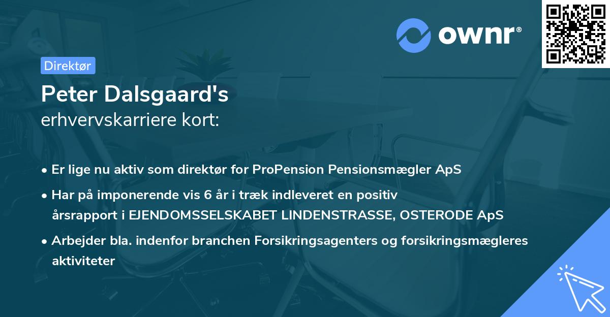 Peter Dalsgaard's erhvervskarriere kort