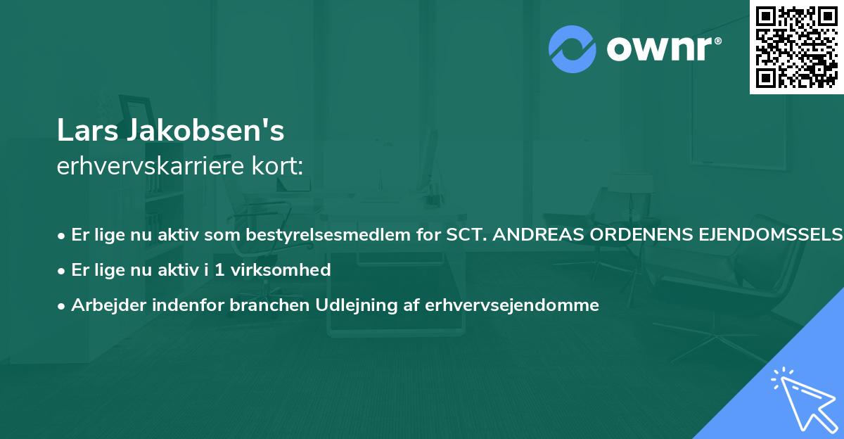 Lars Jakobsen's erhvervskarriere kort
