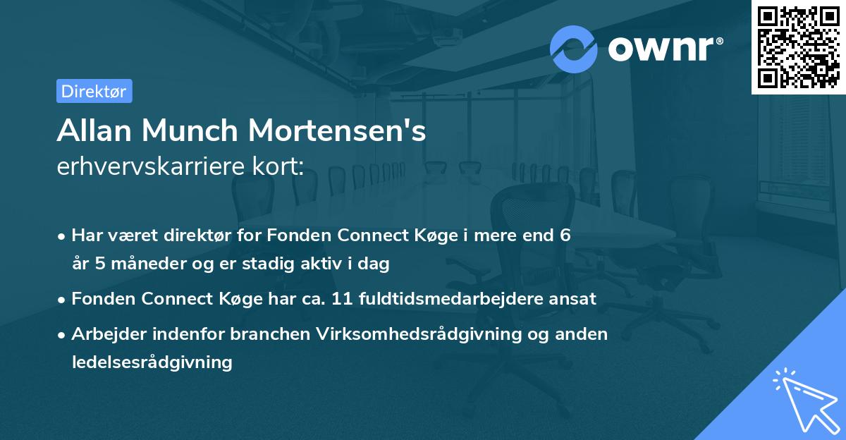 Allan Munch Mortensen's erhvervskarriere kort