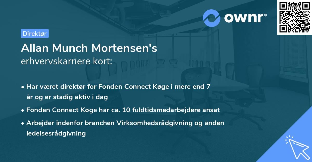 Allan Munch Mortensen's erhvervskarriere kort