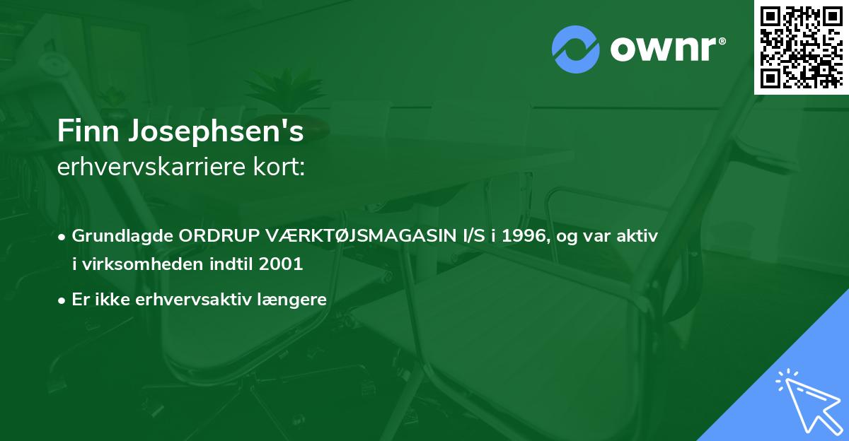 Finn Josephsen's erhvervskarriere kort