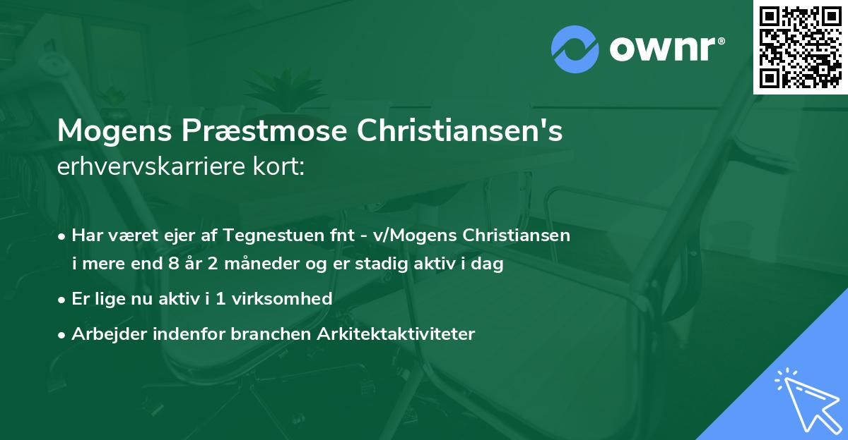 Mogens Præstmose Christiansen's erhvervskarriere kort